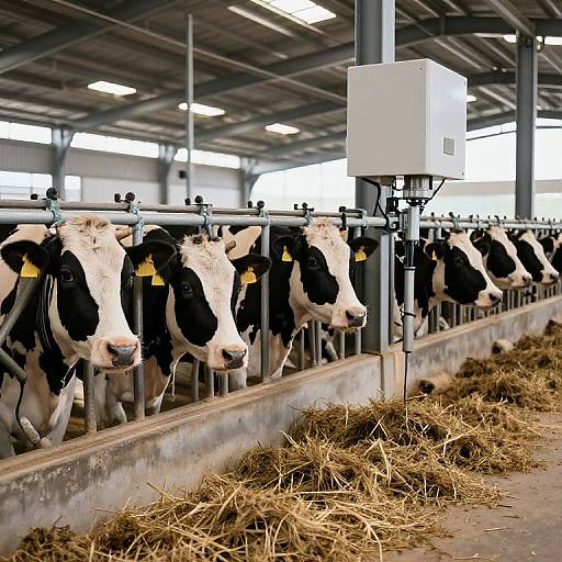 Modern Dairy Farm Livestock Image