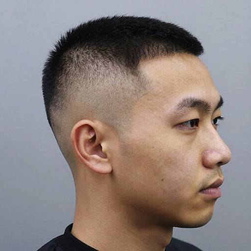 Sharp Fade Semi-Bald Modern Portrait