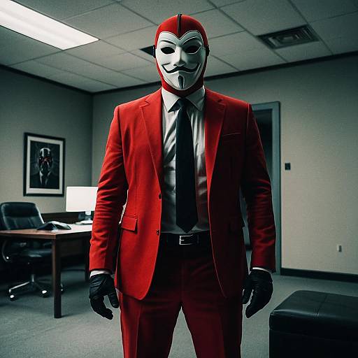 Red Suit Hero in Room