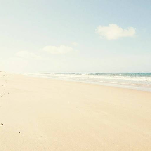 Minimalist Serene Pastel Beach Scene