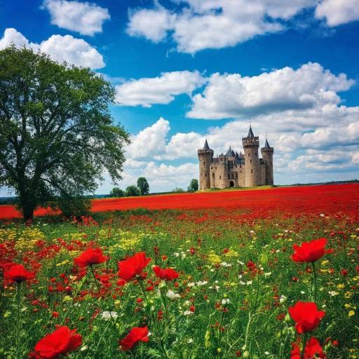 Serene Castle Amidst Nature's Beauty