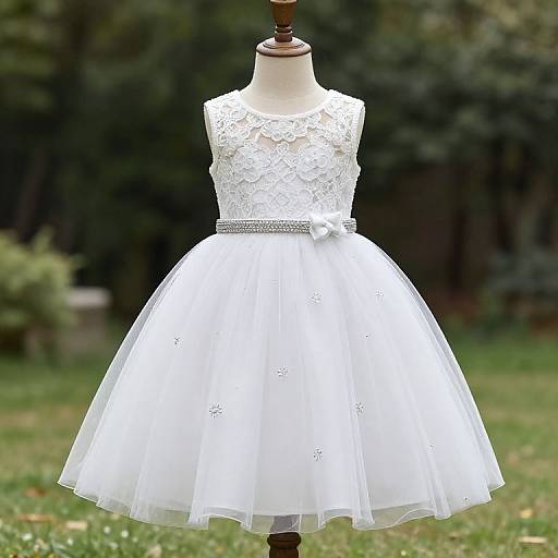 Elegant Lace Tulle Flower Girl Dress
