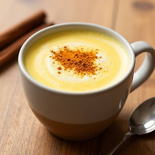 Cozy Turmeric Latte in Ceramic Cup
