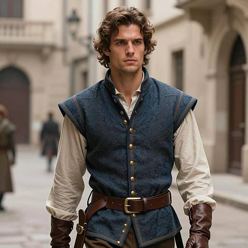 Renaissance Man in Ornate Vest