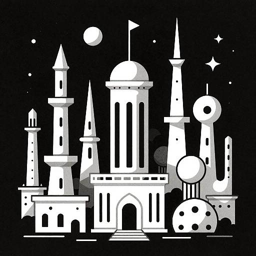 Malevolent Cosmic Architecture Illustration