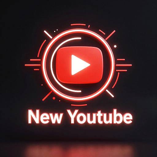 Futuristic Neon Tech YouTube Logo