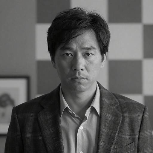 Serious Man in Dark Plaid Jacket