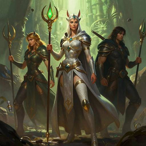 Epic Digital Art of Female Centaur Cleric