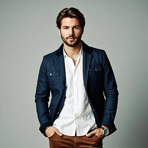 Confident man in smart casual outfit