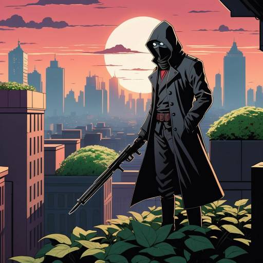 Sunset Assassin in a Rooftop Garden
