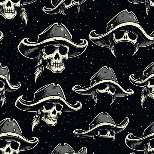 Unique Pirate Hats in Gritty Comic Style