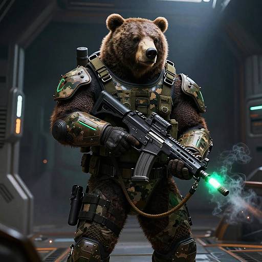 Grizzly Bear Commando in Tactical Armor