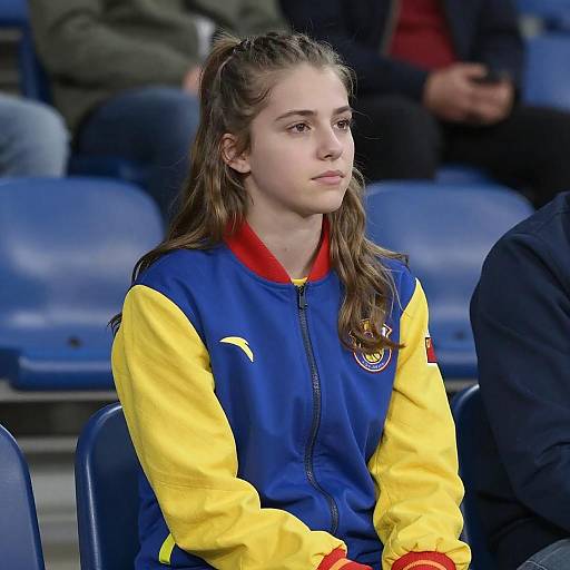 Young Woman in Stadium Portrait