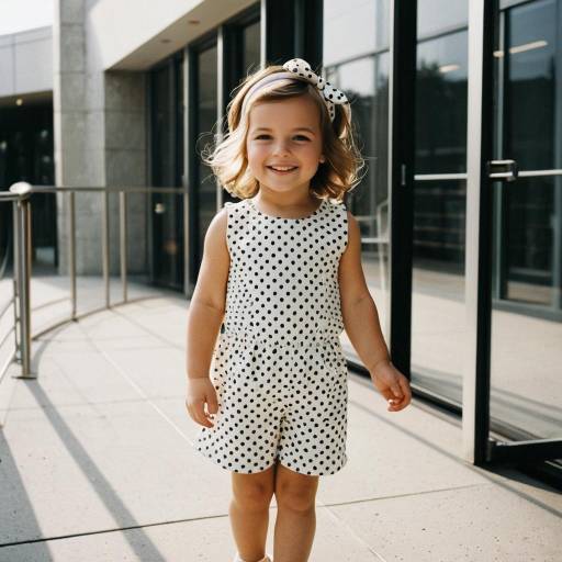 Charming Toddler Fashion Portrait Outdoors