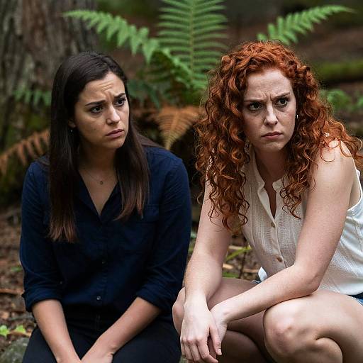 Intense Moment between Two Women in Nature