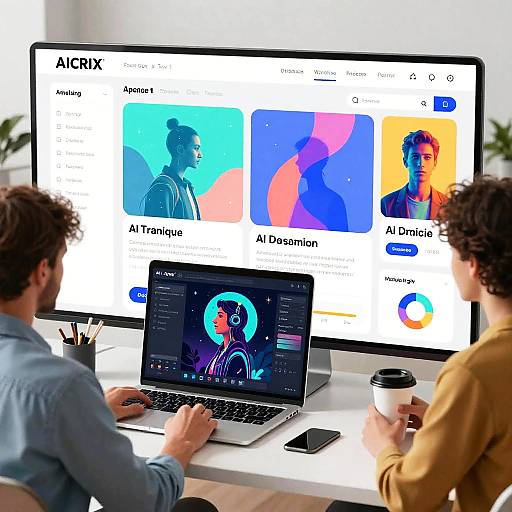 Futuristic AI Art Interface Showcase