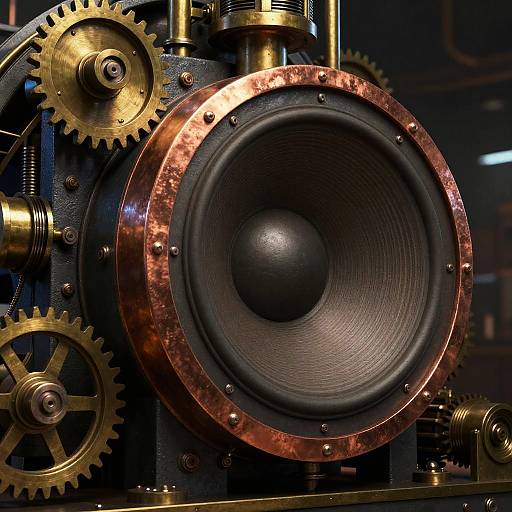 Steampunk Giant Subwoofer Machinery