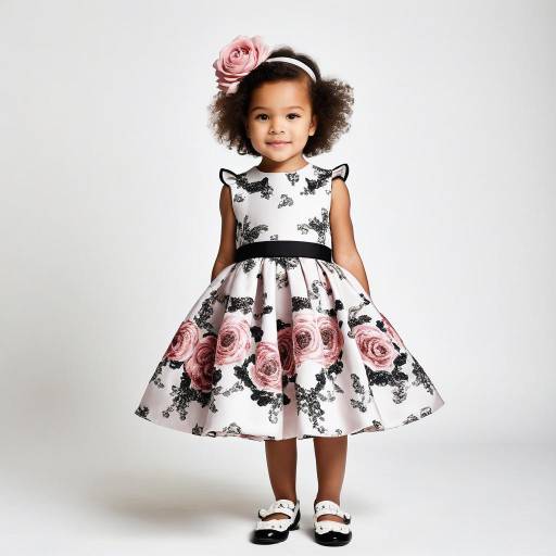 Toddler Girl in Floral Dress with Headband