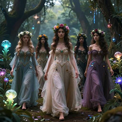 Enchanted Fantasy with Floral Crowns