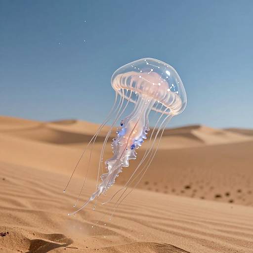 Celestial Jellyfish in Desert Mirage