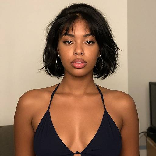 Realistic Portrait of Casual Sexy Woman