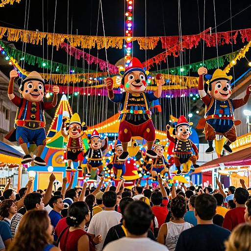 Vibrant Pelones at Street Carnival