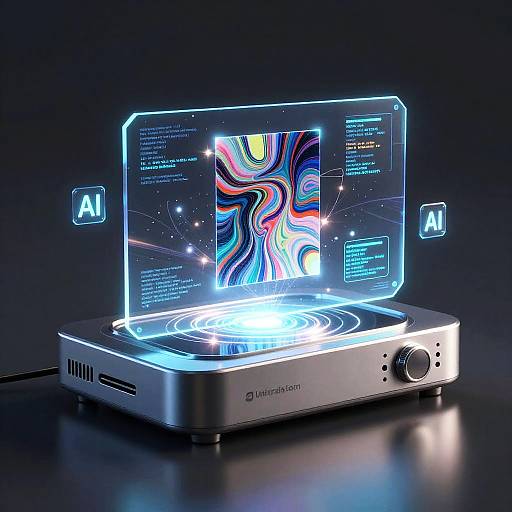 Futuristic AI Holographic Art Generator