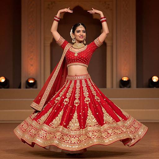 Vibrant Lavani Dance Costume