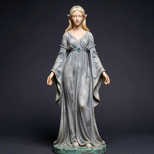 Elegant Blonde Statue with Jewel Detail