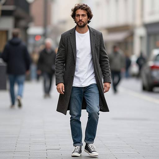 European Man in Casual Streetwear