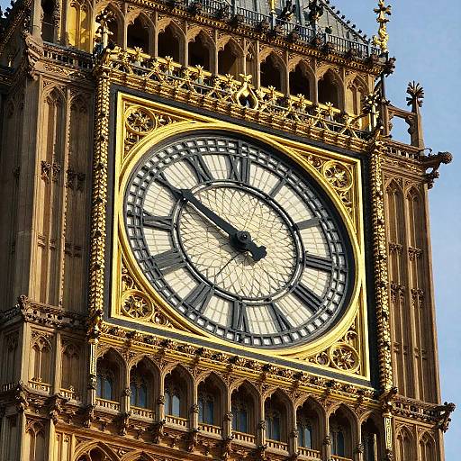 Ornate Elizabeth Tower Clock Face
