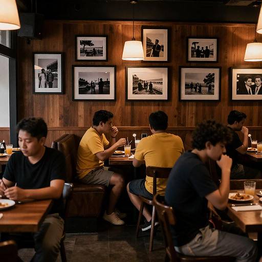 Cozy Evening at a Dim Restaurant