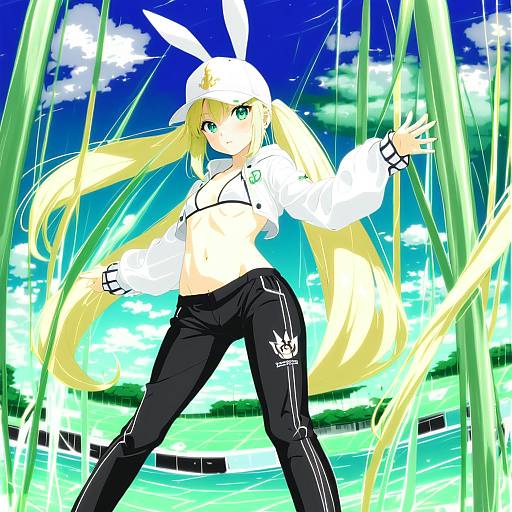 Illustration of Artoria caster (swimsuit) (fate), fate (series) in the style of Masakichi (crossroad)