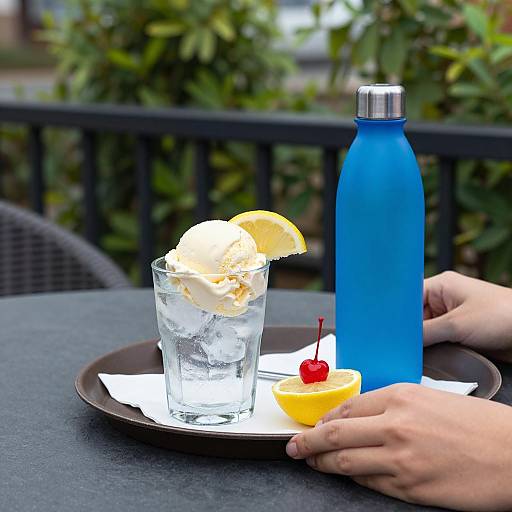 Elegant Tray with Refreshing Treats