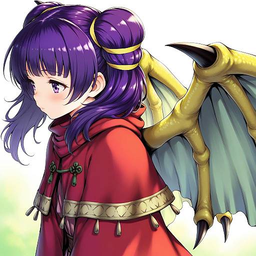 Illustration of Myrrh (fire emblem), fire emblem in the style of Hamao
