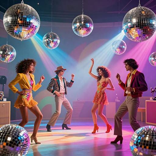 Retro 70s Disco Vibes Scene