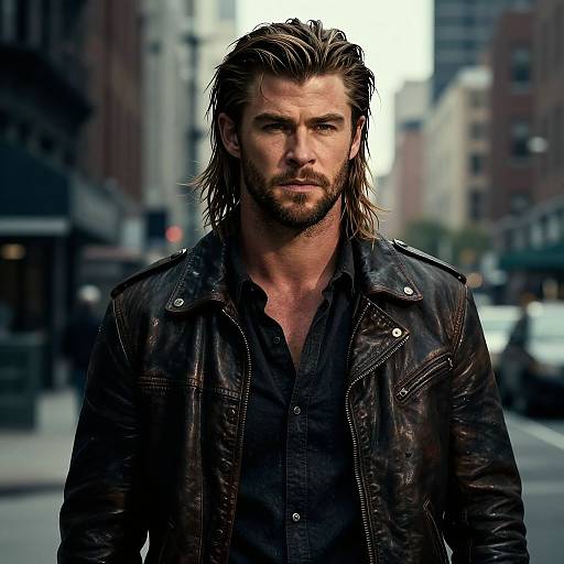Chris Hemsworth Urban Street Portrait
