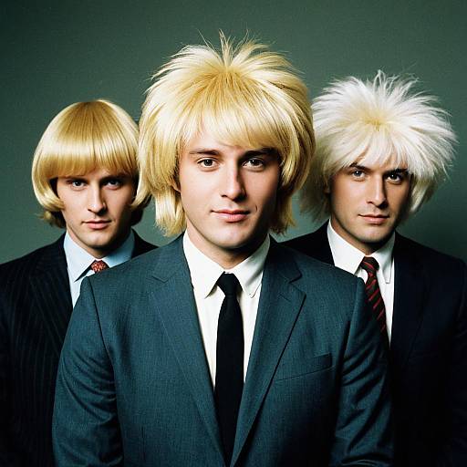 Man Wearing Blonde Joke Wig