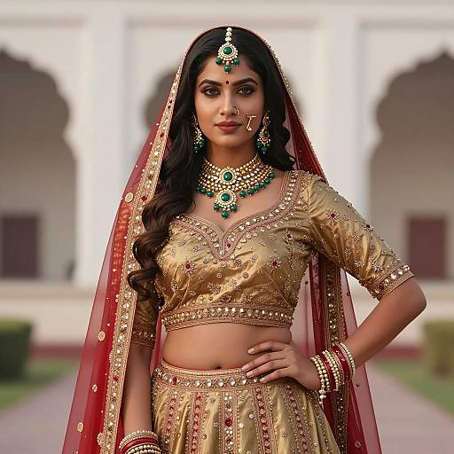 Elegant Indian Woman in Traditional Attire