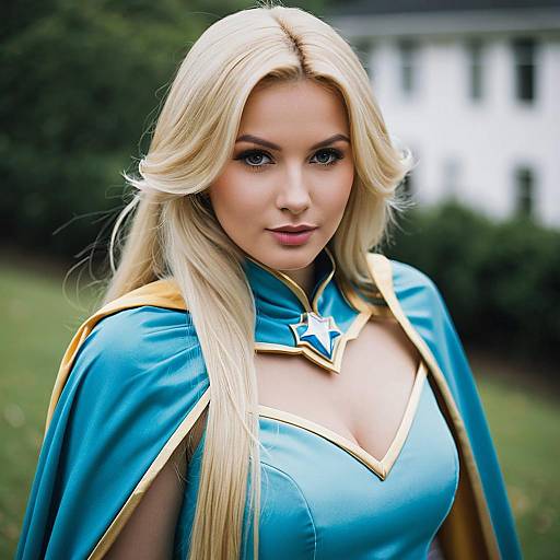 Woman in Rosalina Cosplay Costume