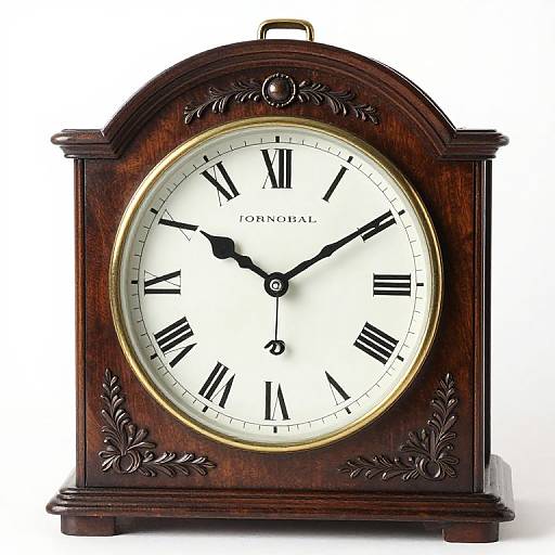 Vintage Continental Carved Mantle Clock