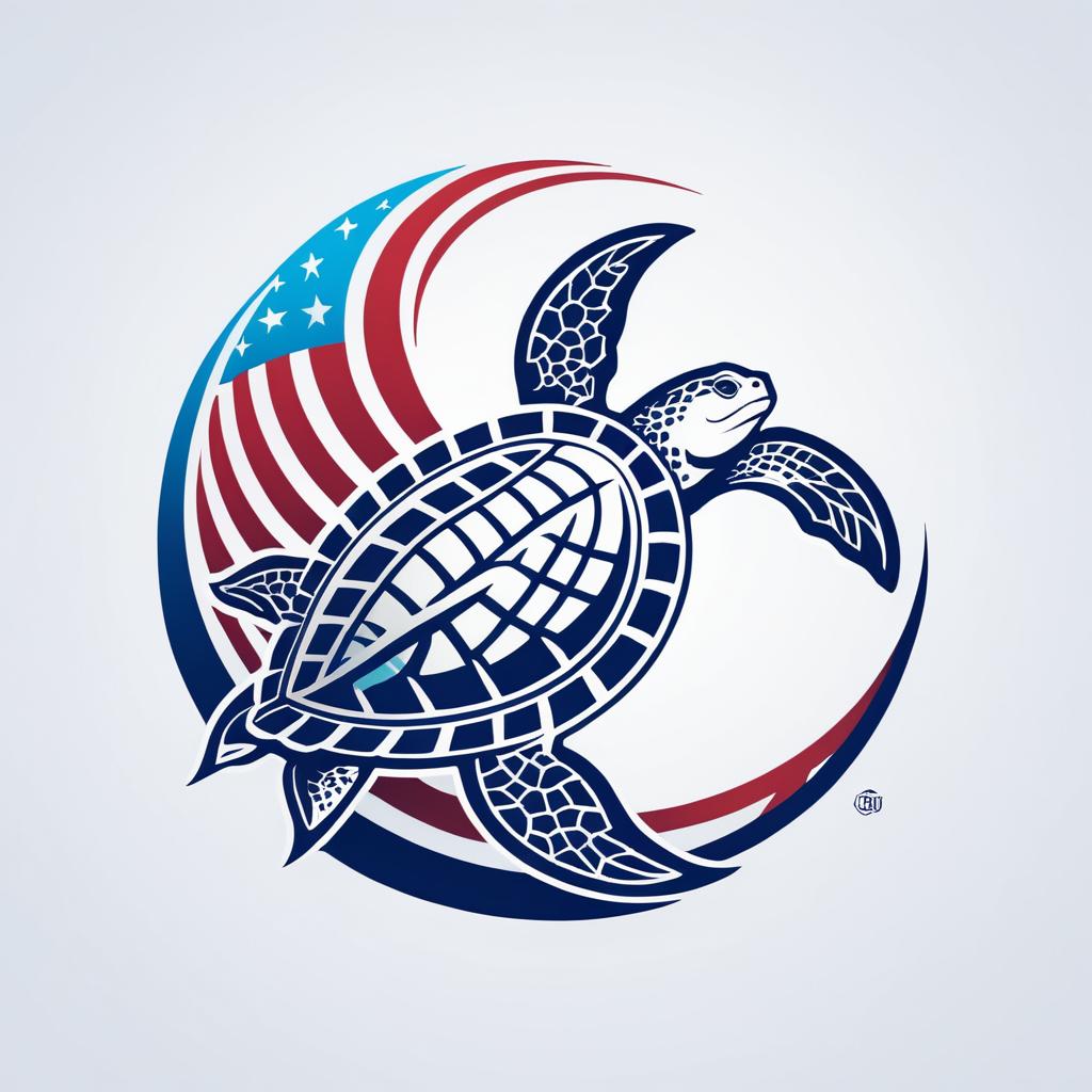 Elegant Sea Turtle Logo Design Concept