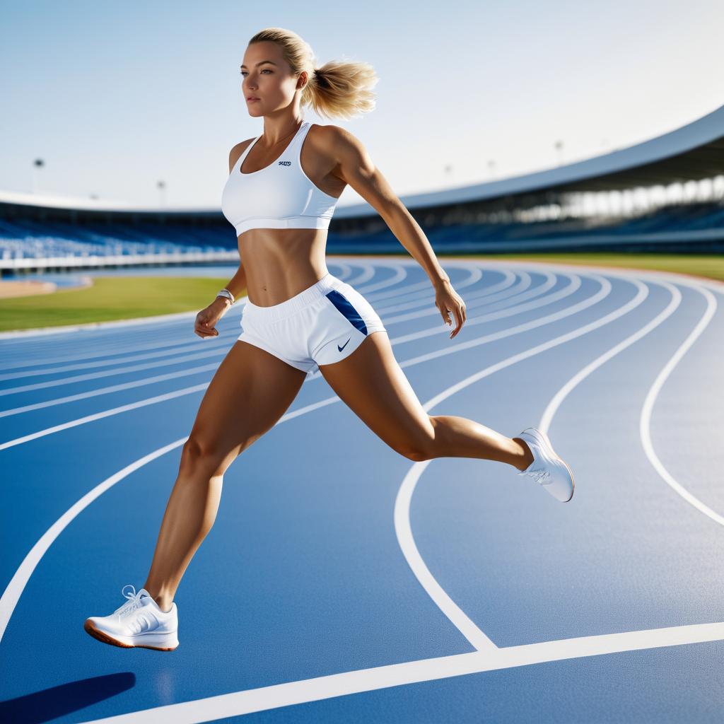 Dynamic Vogue Shoot of Fit Female Runner