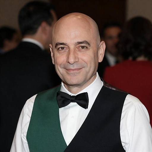 Charming Bald Man in Elegant Attire