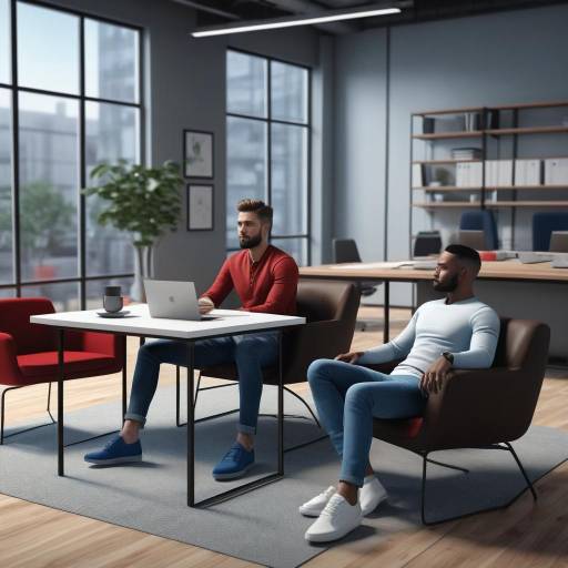 Modern Office Meeting 3D Render Scene