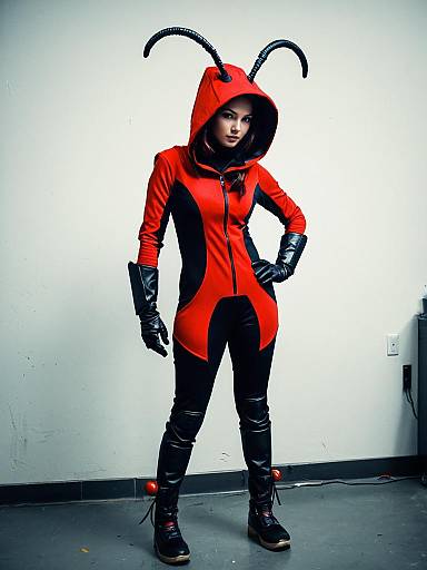 Hooded Red Ant Cosplay — Solo Girl