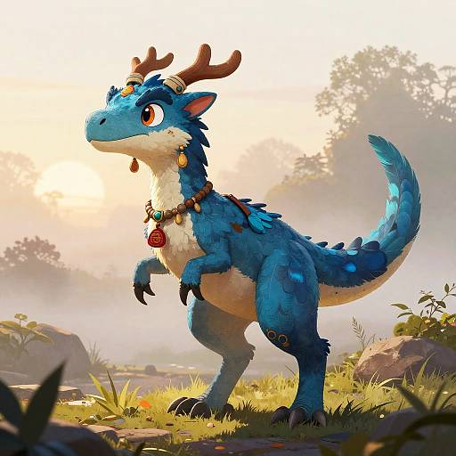 Anthropomorphic Velociraptor Fursona Art