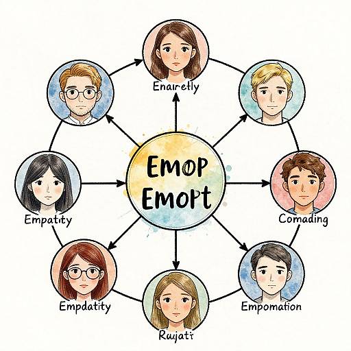 Hand-Drawn Character Trait Web Diagram