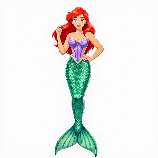 Anime-inspired Adult Mermaid Character