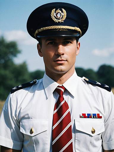 Realistic Captain in Alternate Military Uniform